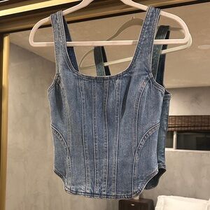 Denim Forum Blue Sleeveless Top